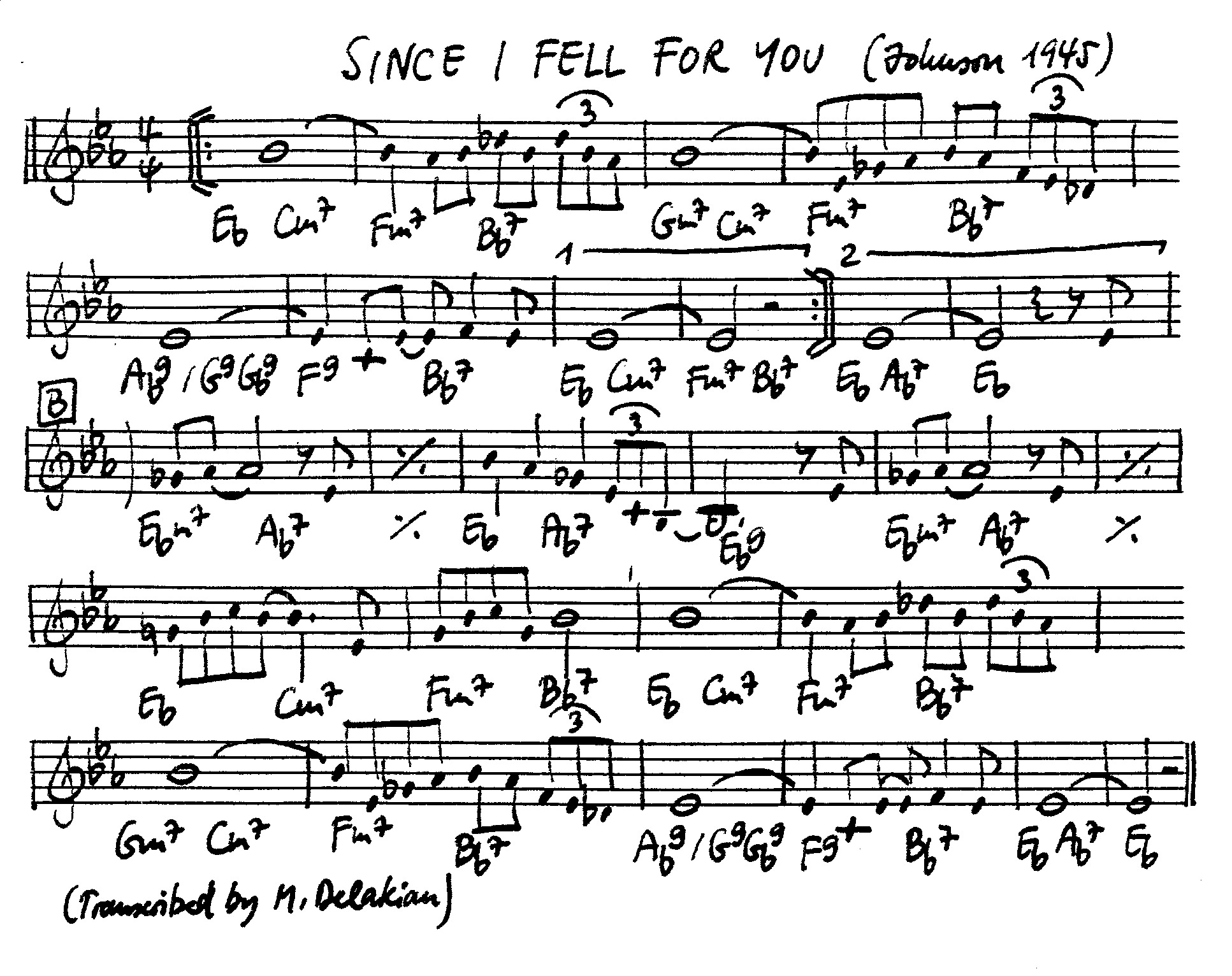 since i fell for you leadsheet – book us for your next 20s or gatsby event